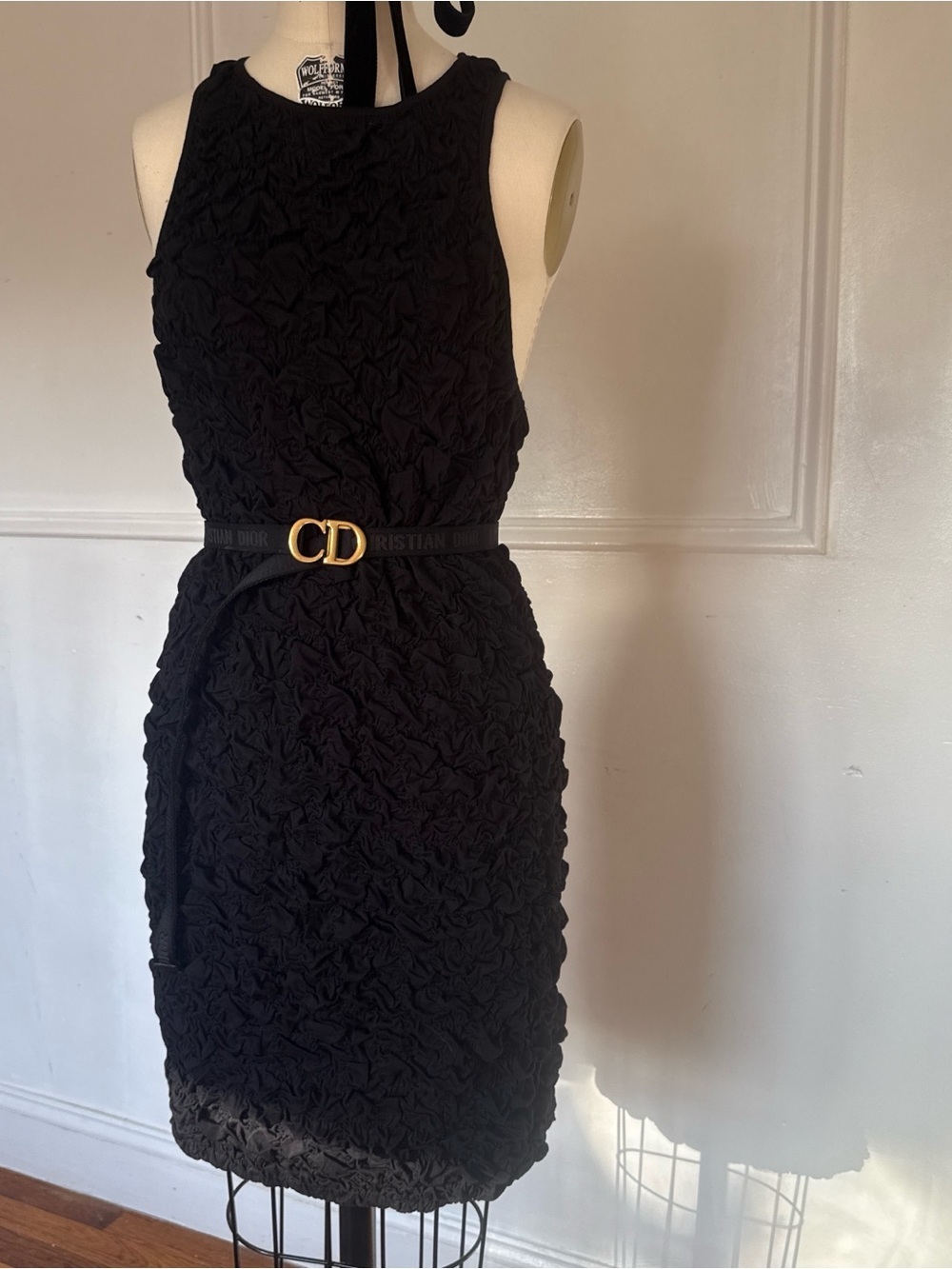 COS Black Textured Mini Dress